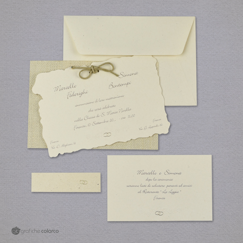 Partecipazioni Nozze - Inviti Matrimonio : Set Partecipazione Nozze 094